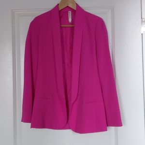 Hot pink slouchy boyfriend blazer